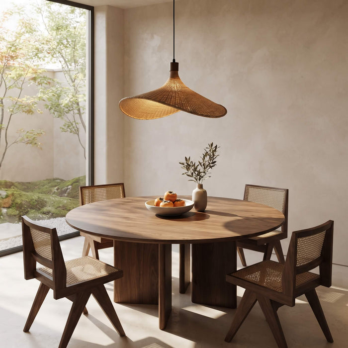 Japandi Bamboo Rattan Pendant Light