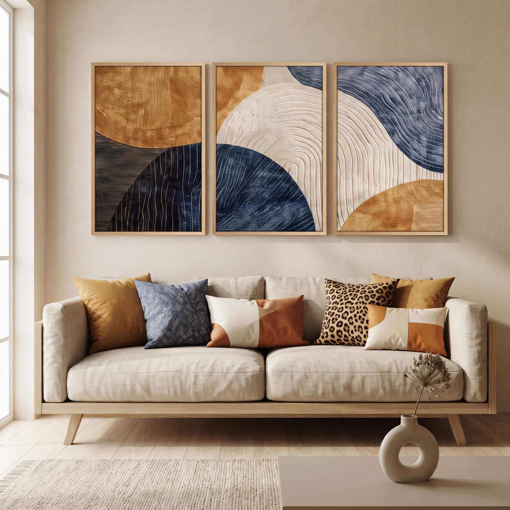 Japandi Triptych Wall Art