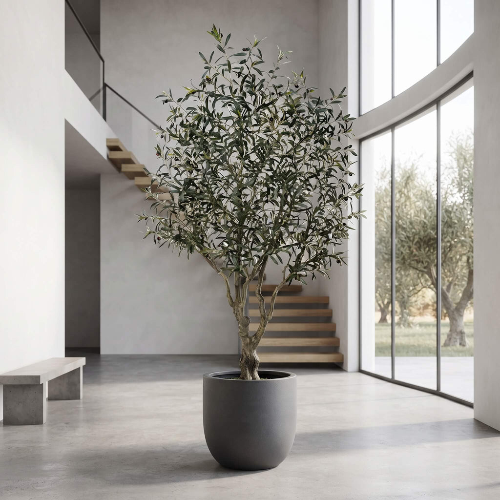 Realistic Large Faux Olive Tree 210cm