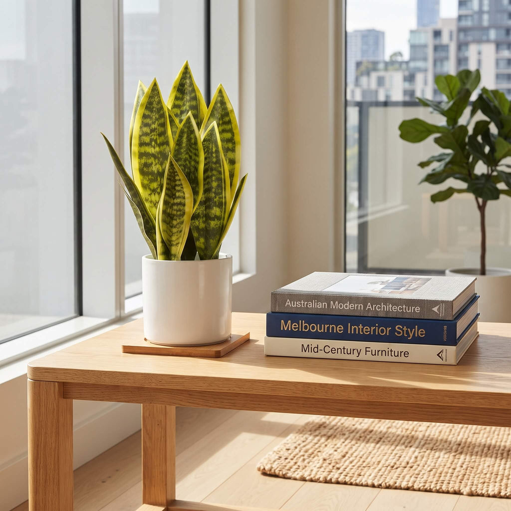 Faux Snake Plant Tabletop Sansevieria 35cm