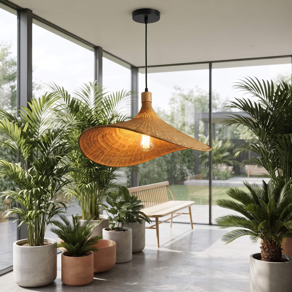Bamboo Rattan Pendant Light