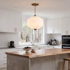 Murano Milk Glass Pendant Light