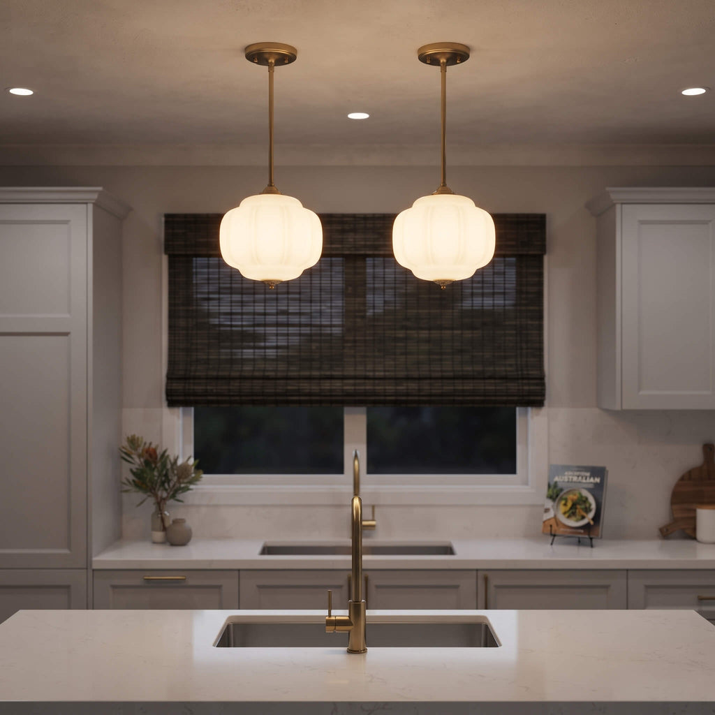 Murano Milk Glass Pendant Light
