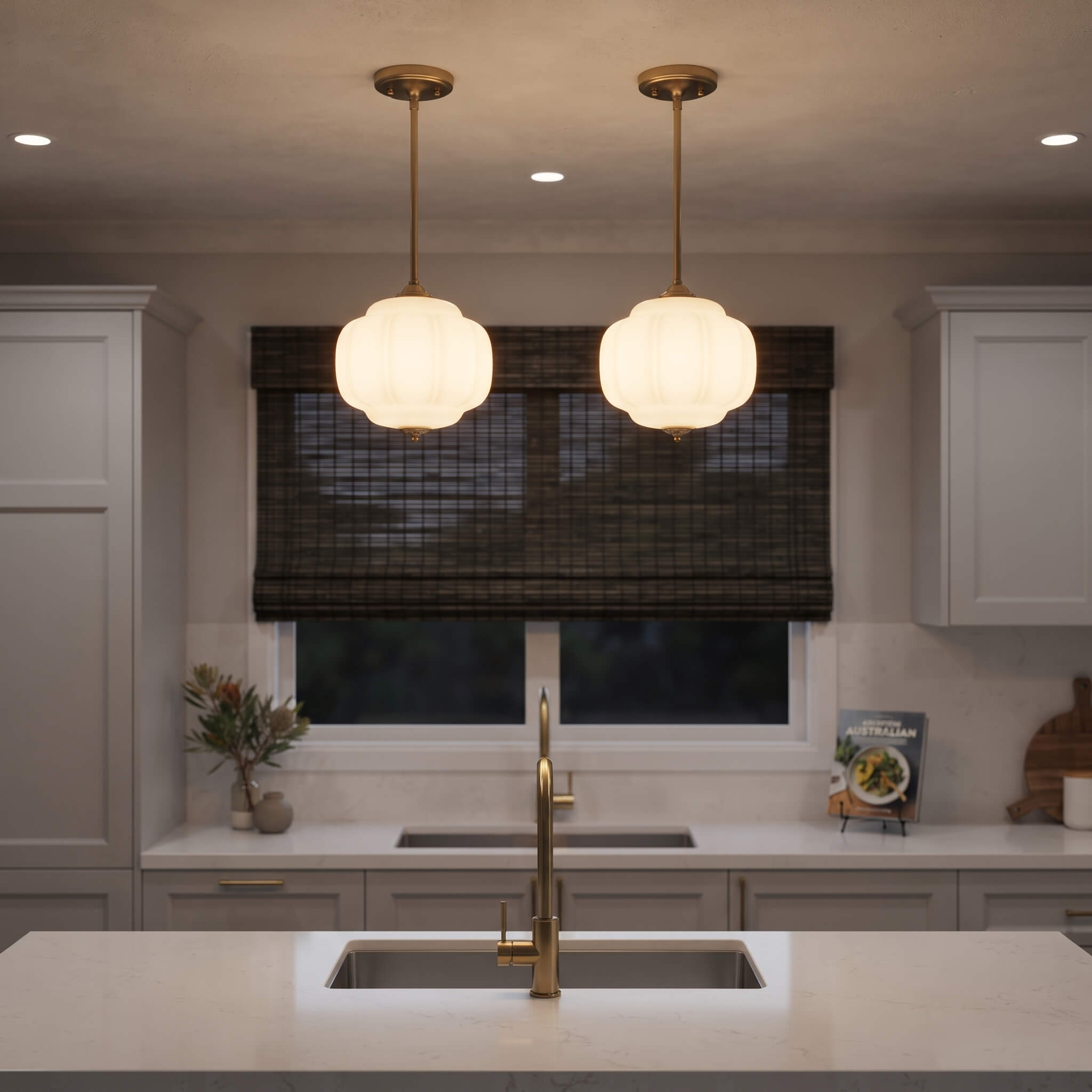 Murano Milk Glass Pendant Light