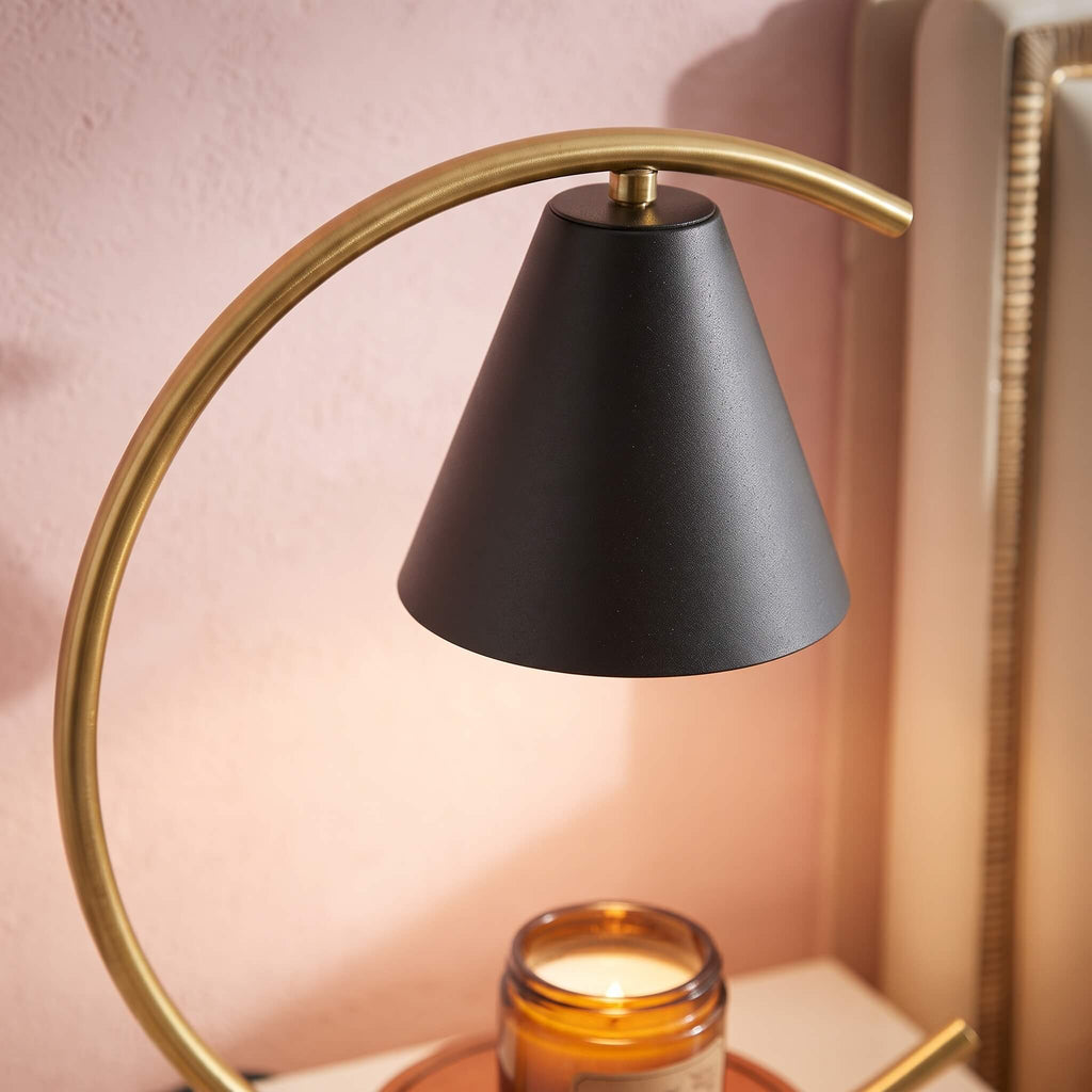 Arc Candle Warmer Lamp with Cone Shade