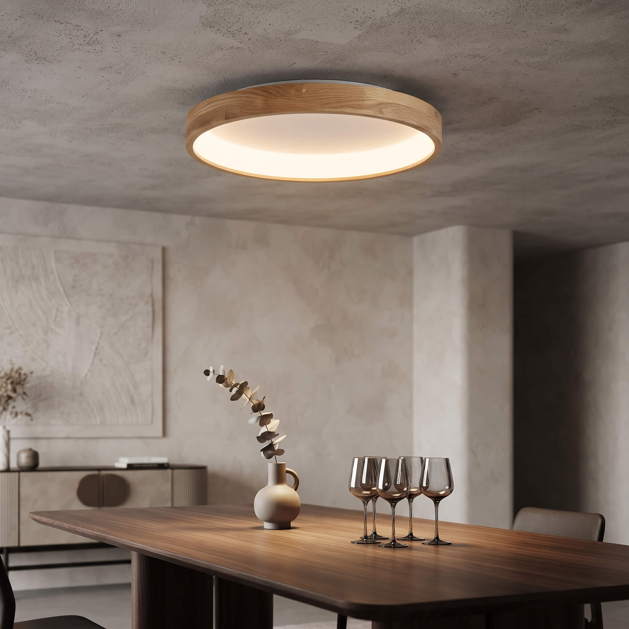 Round Oyster Ceiling Light