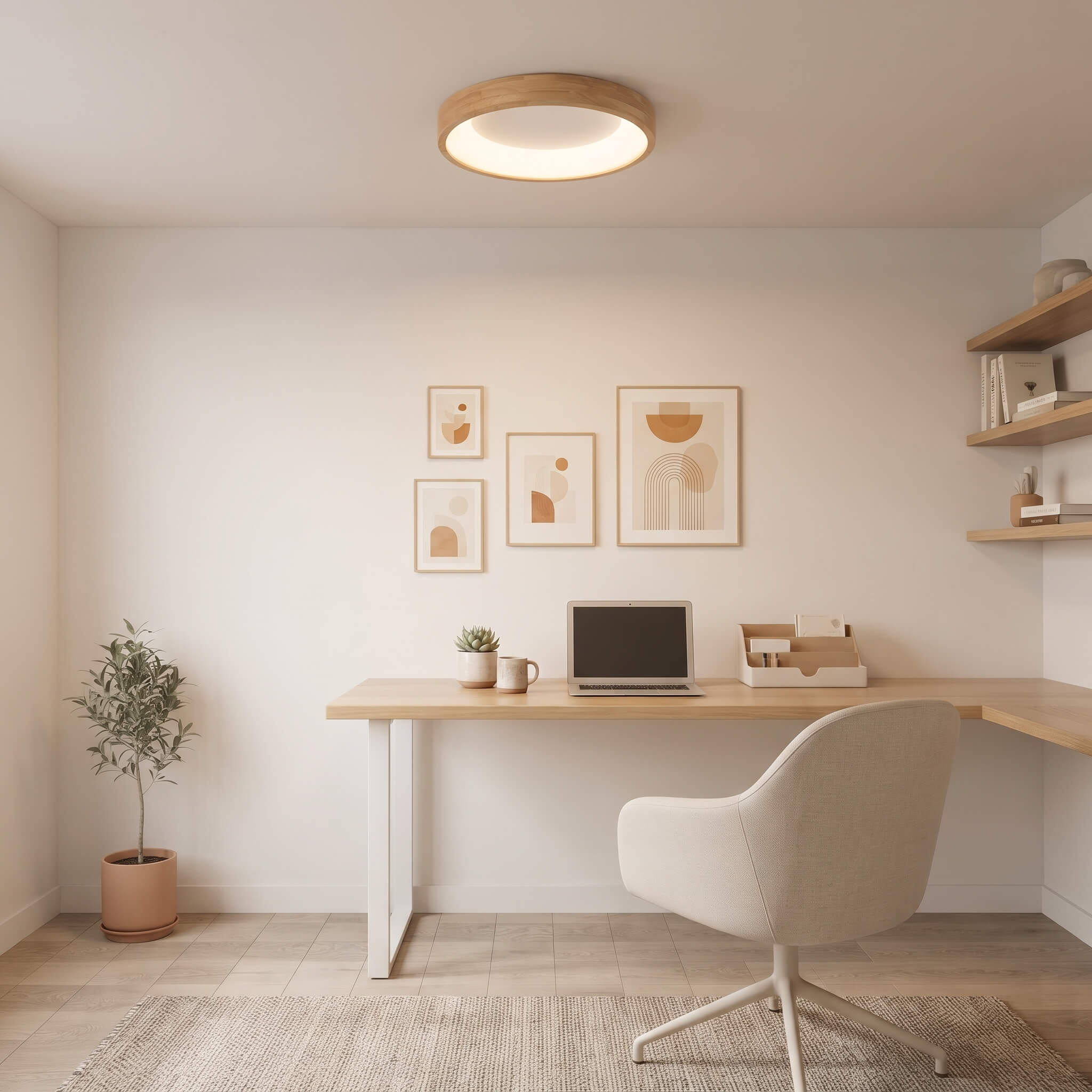 Round Oyster Ceiling Light