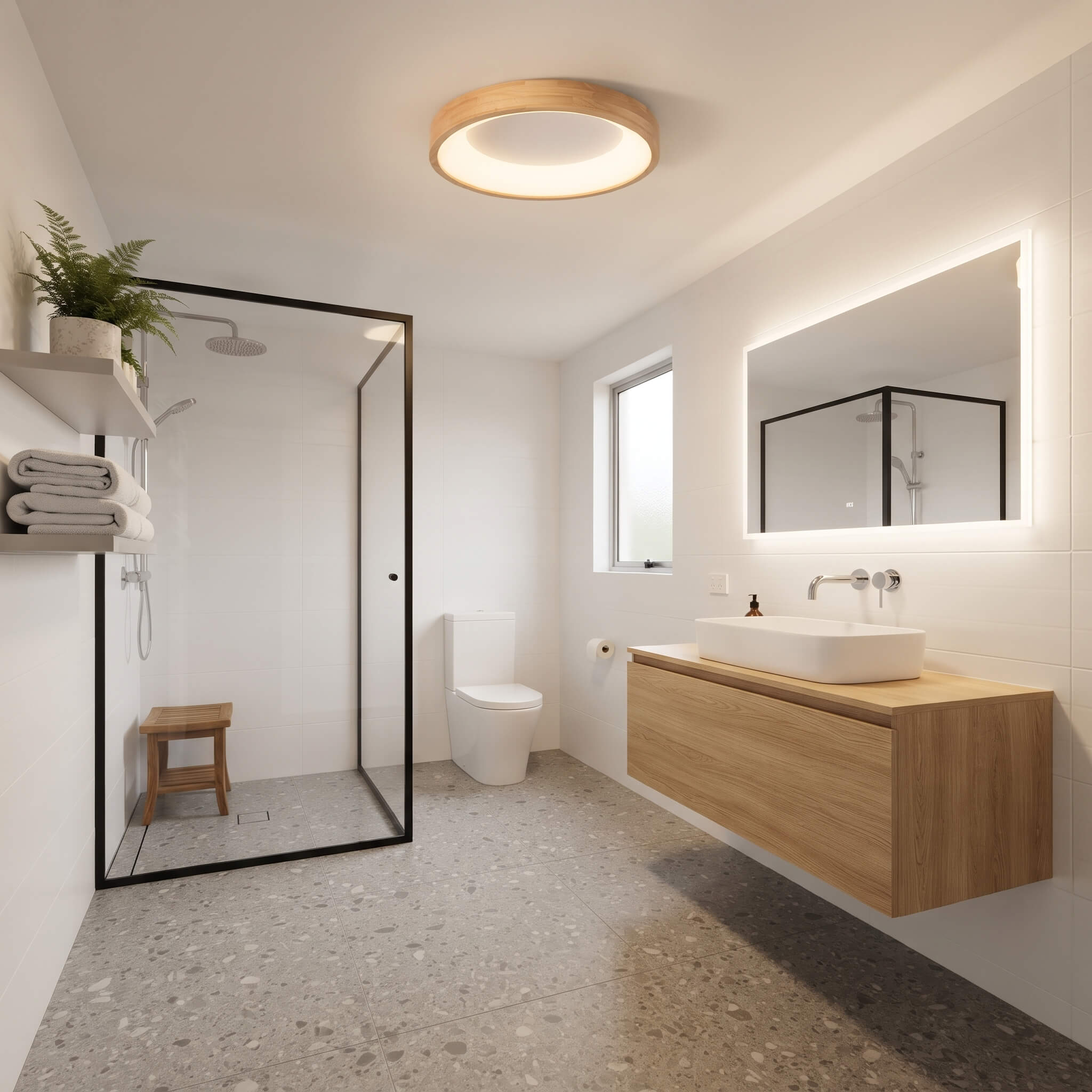 Round Oyster Ceiling Light