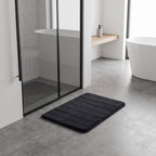 Charcoal black memory foam bath mat