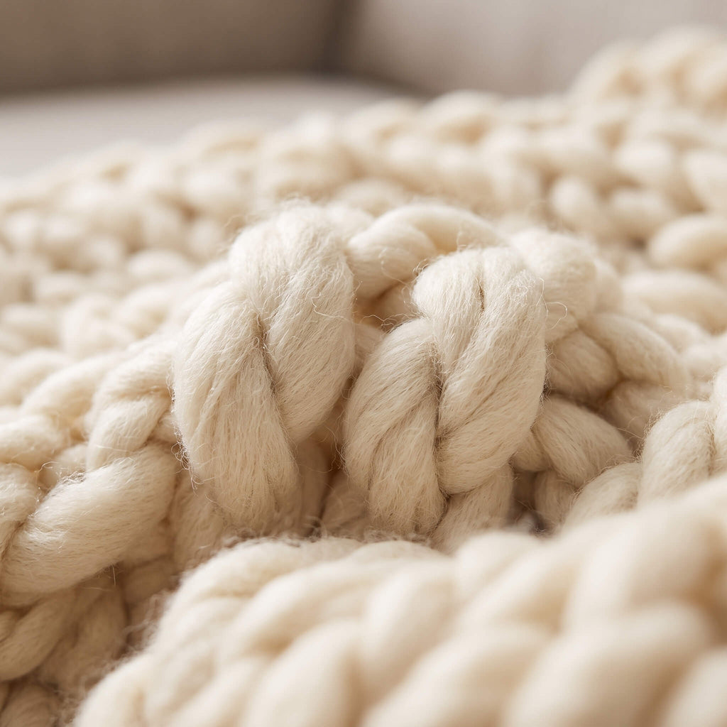 Chunky Knit Throw Blanket