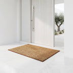 Natural coconut coir fibre texture of the welcome mat