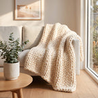 Chunky Knit Throw Blanket