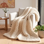Chunky Knit Throw Blanket