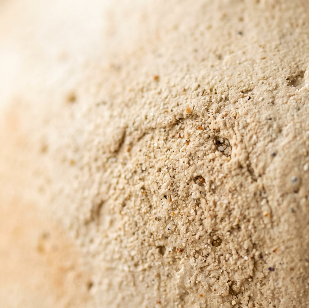 Close-up of a textured beige surface