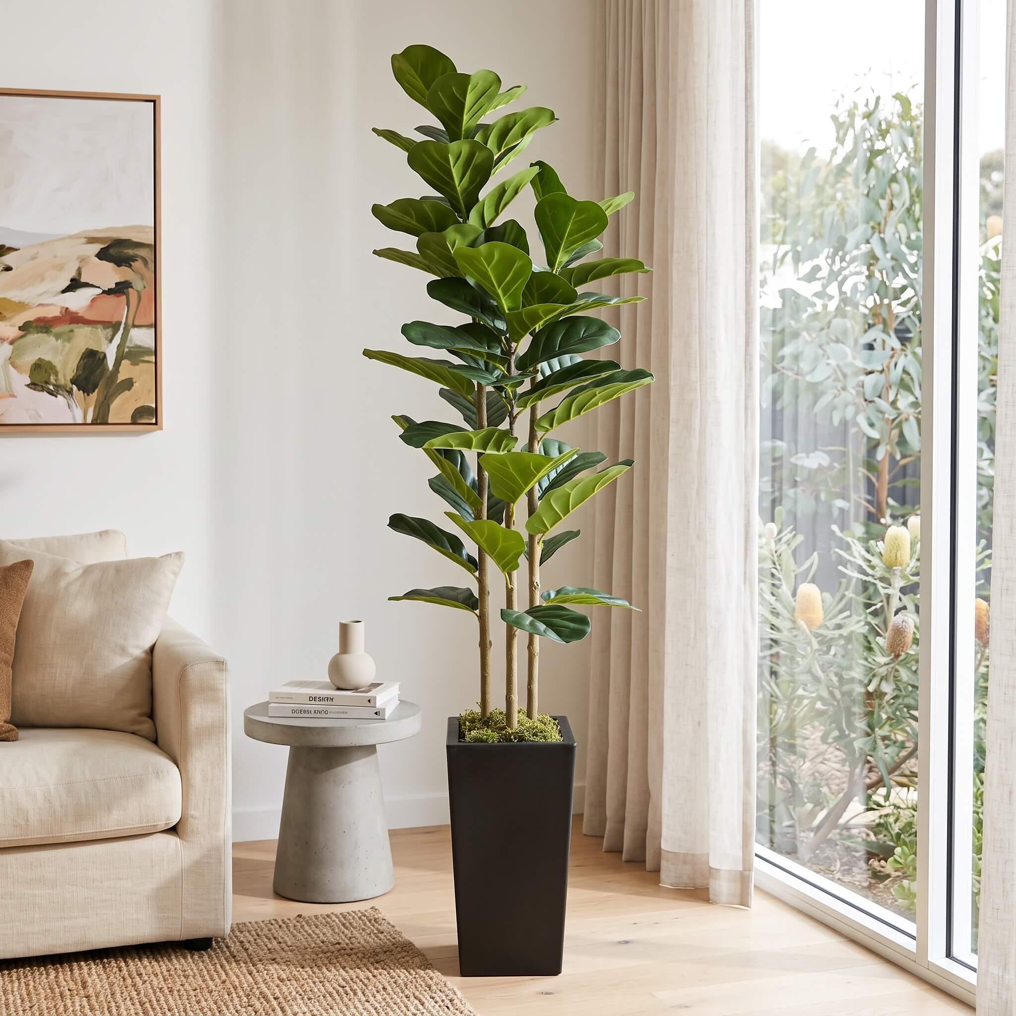 Realistic Faux Fiddle Leaf Fig Tree 150cm
