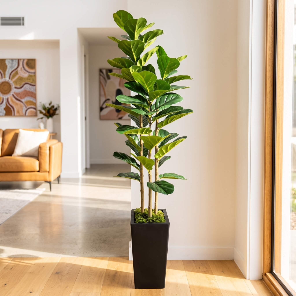 Realistic Faux Fiddle Leaf Fig Tree 150cm