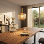 Ribbed Glass Pendant Light