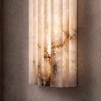 Fluted Alabaster Wall Sconce