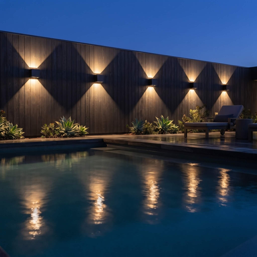 Modern Solar Cube Outdoor Wall Lamp