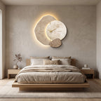 LED wall clock in a bedroom