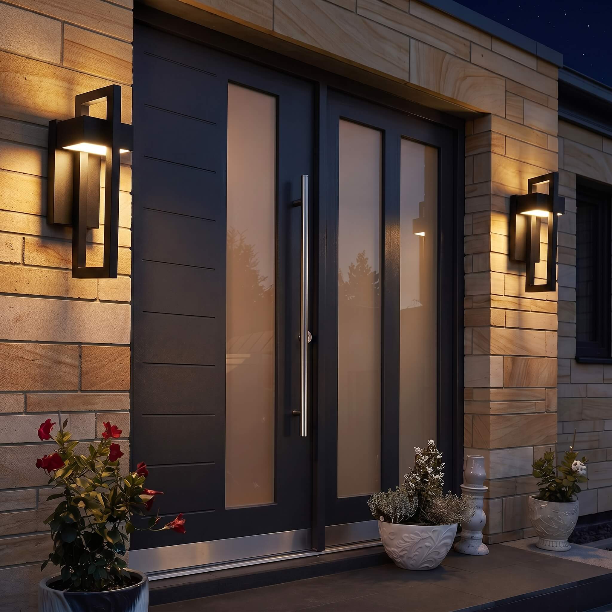 Modern Hollow Outdoor Wall Sconce