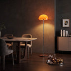 Mushroom LED Floor Lamp in Gold Amber