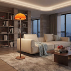 Mushroom LED Floor Lamp in Gold Amber