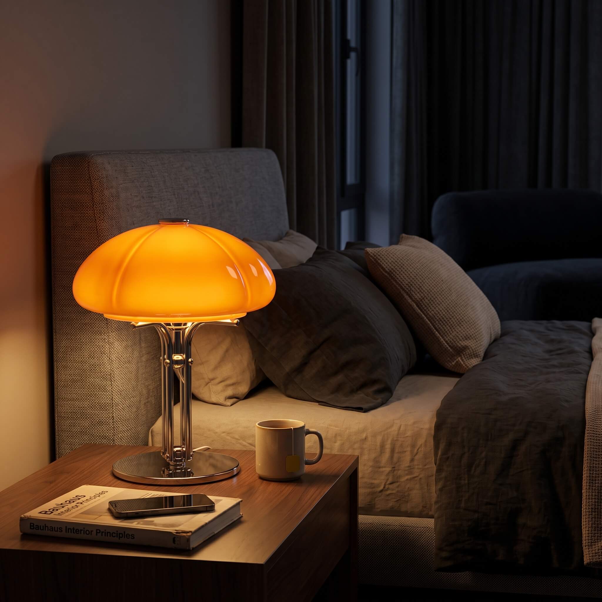 Korean Bauhaus Mushroom Table Lamp