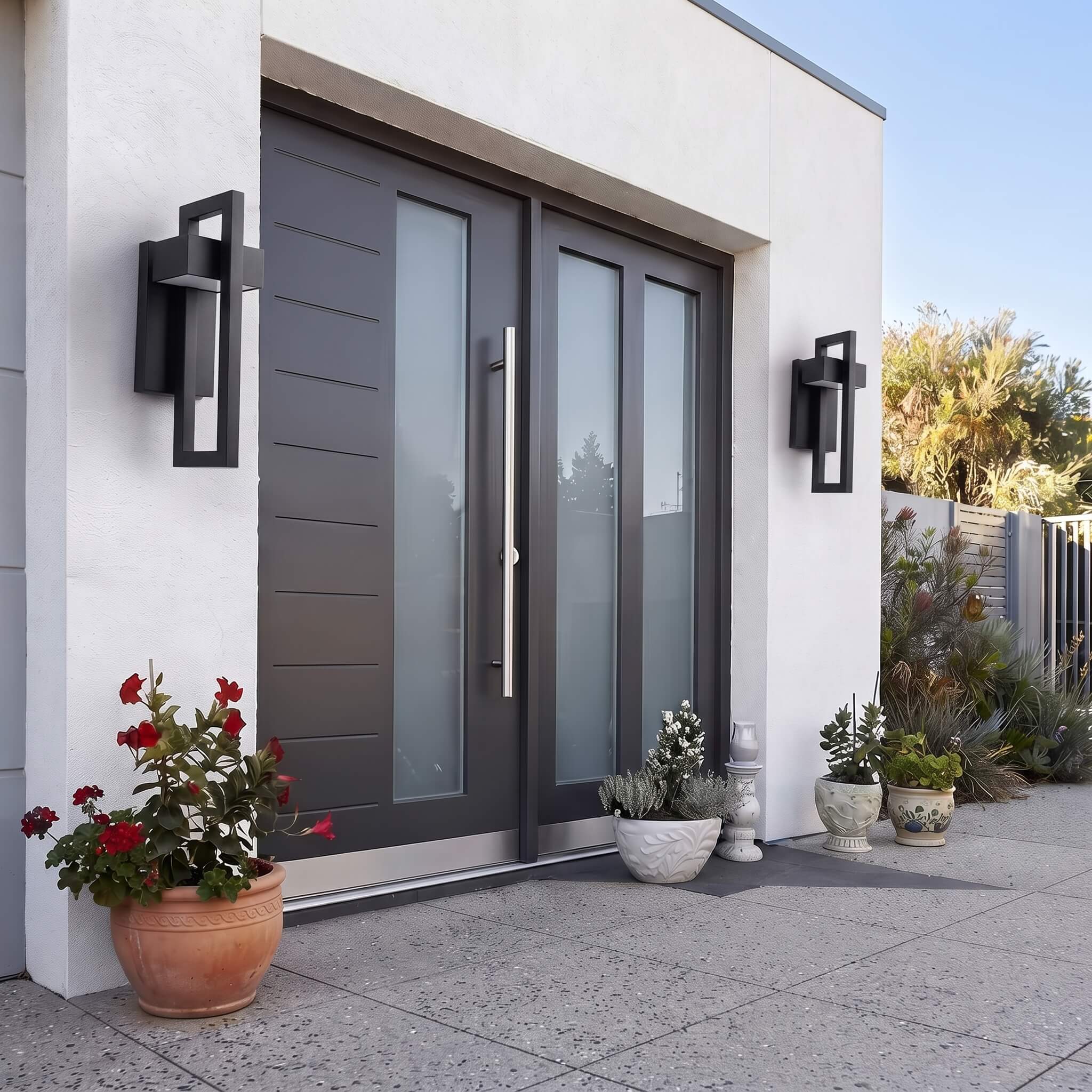 Modern Hollow Outdoor Wall Sconce