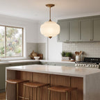 Murano Milk Glass Pendant Light