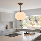 Murano Milk Glass Pendant Light