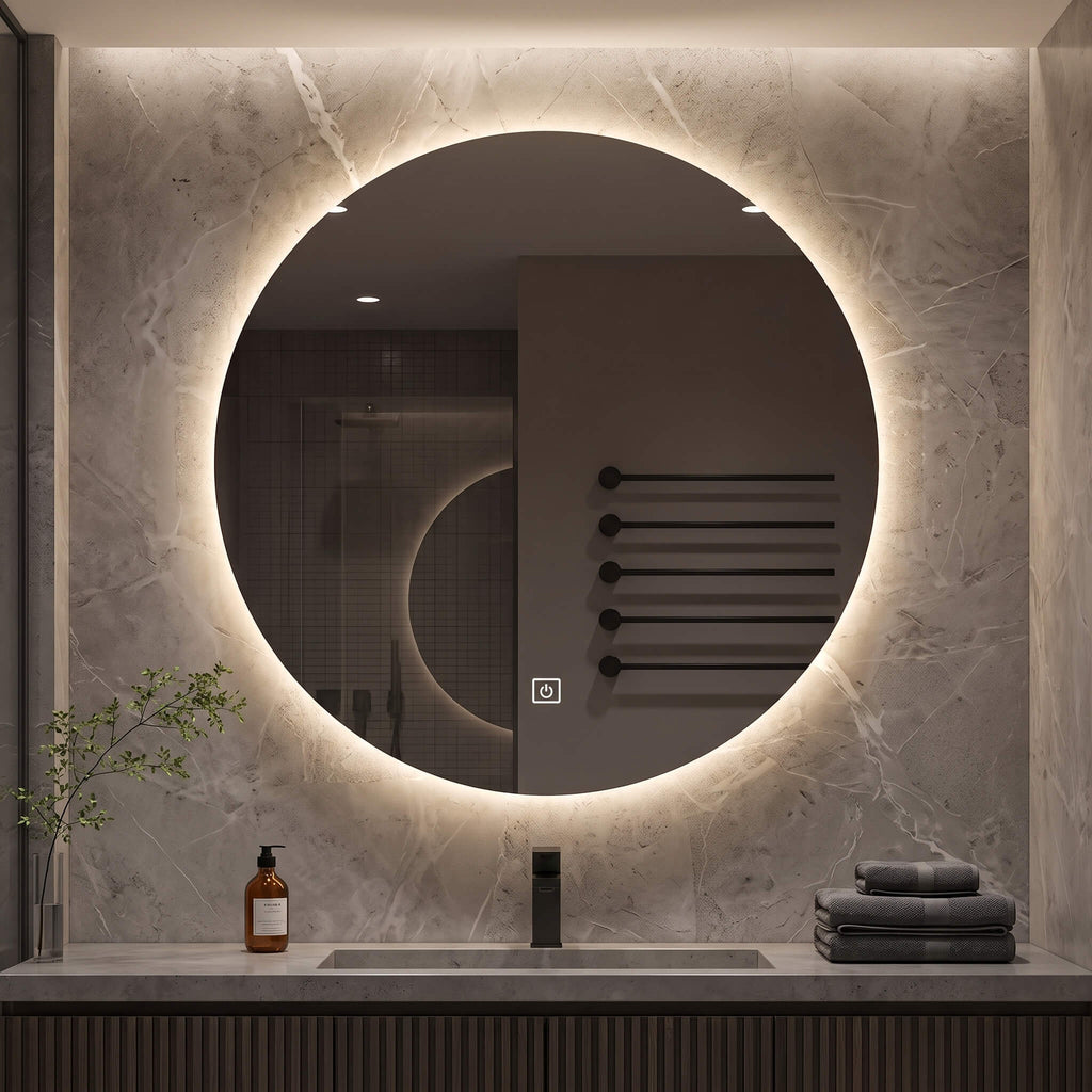 Halo LED Backlit Round Mirror