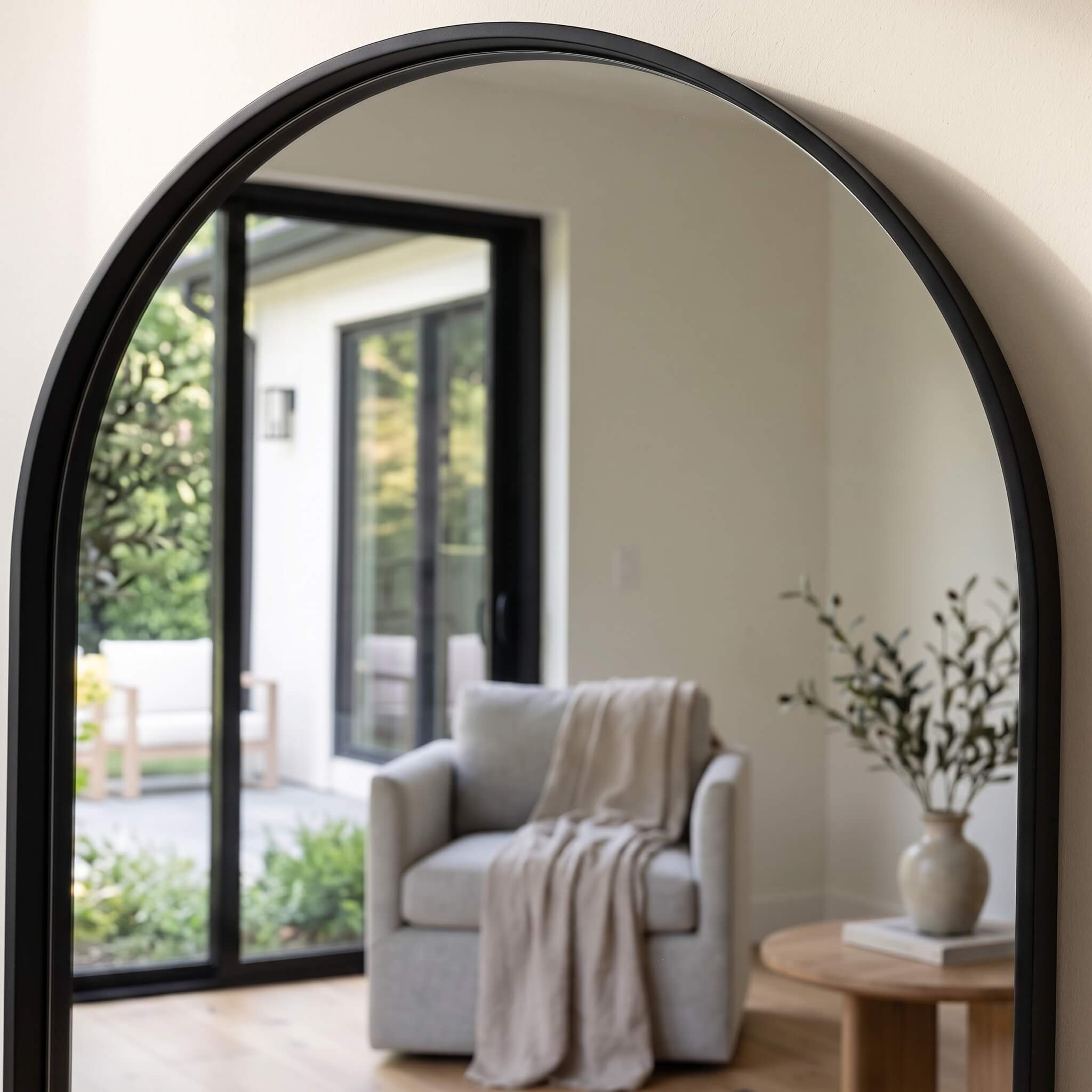 Large Arched Leaner Mirror