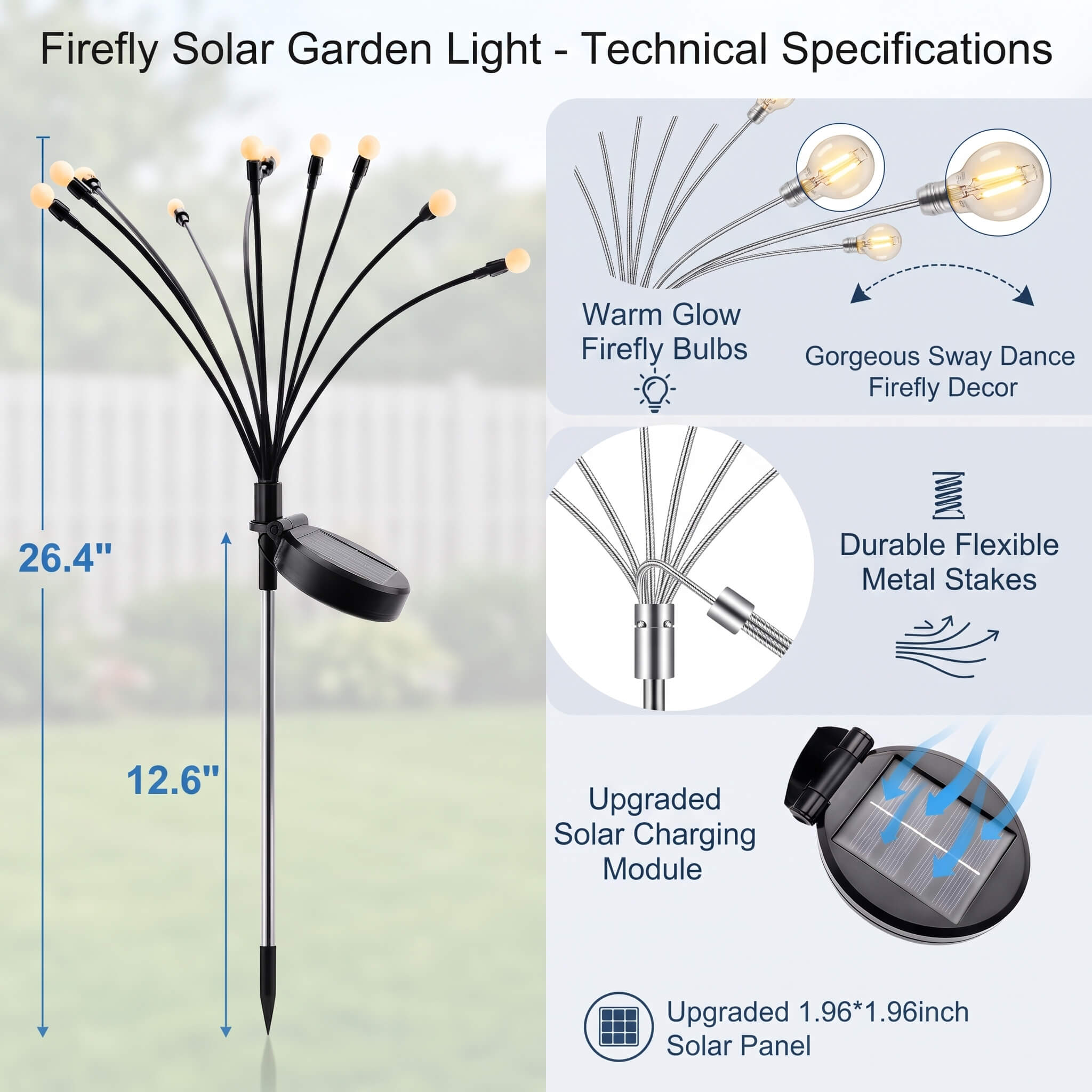 Solar Firefly Garden Stake Lights