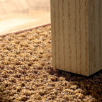 Bound edge detail on the coir welcome mat