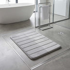 Silver grey memory foam bath mat