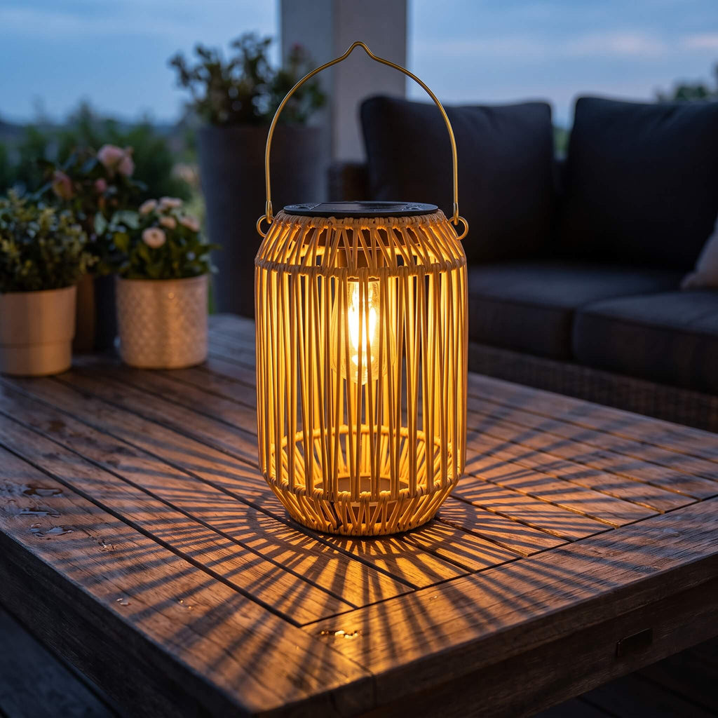 Rattan Boho Hanging Lantern