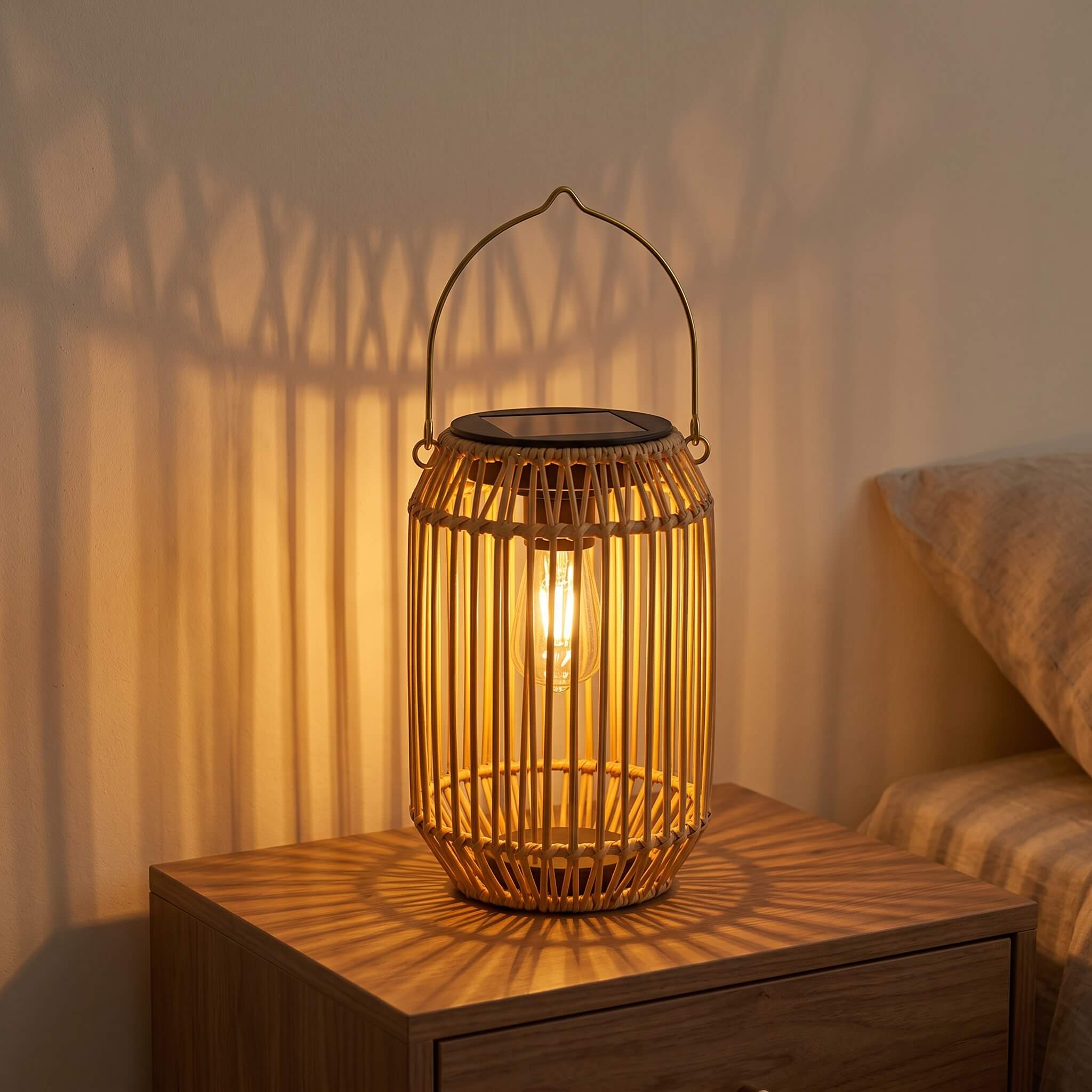 Rattan Boho Hanging Lantern