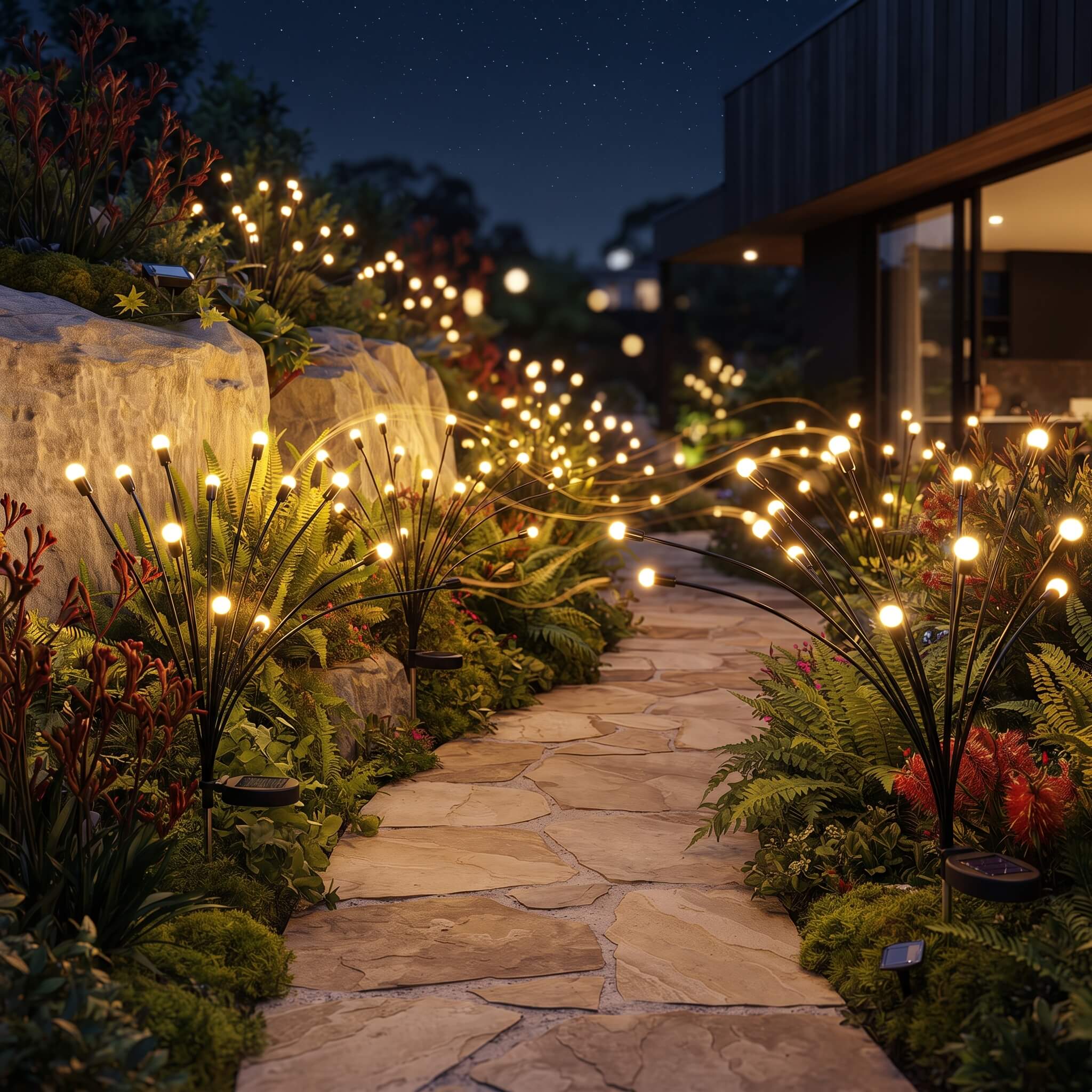 Solar Firefly Garden Stake Lights