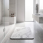 Waterproof stone look bath mat wiped clean