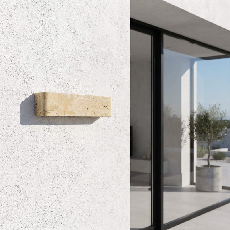 Travertine Stone Wabi-Sabi Wall Sconce