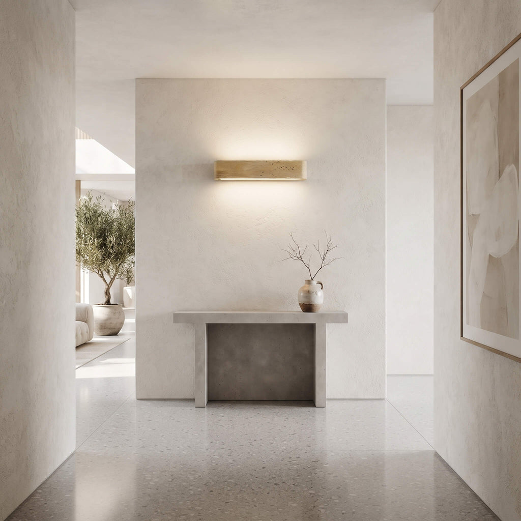 Travertine Stone Wabi-Sabi Wall Sconce