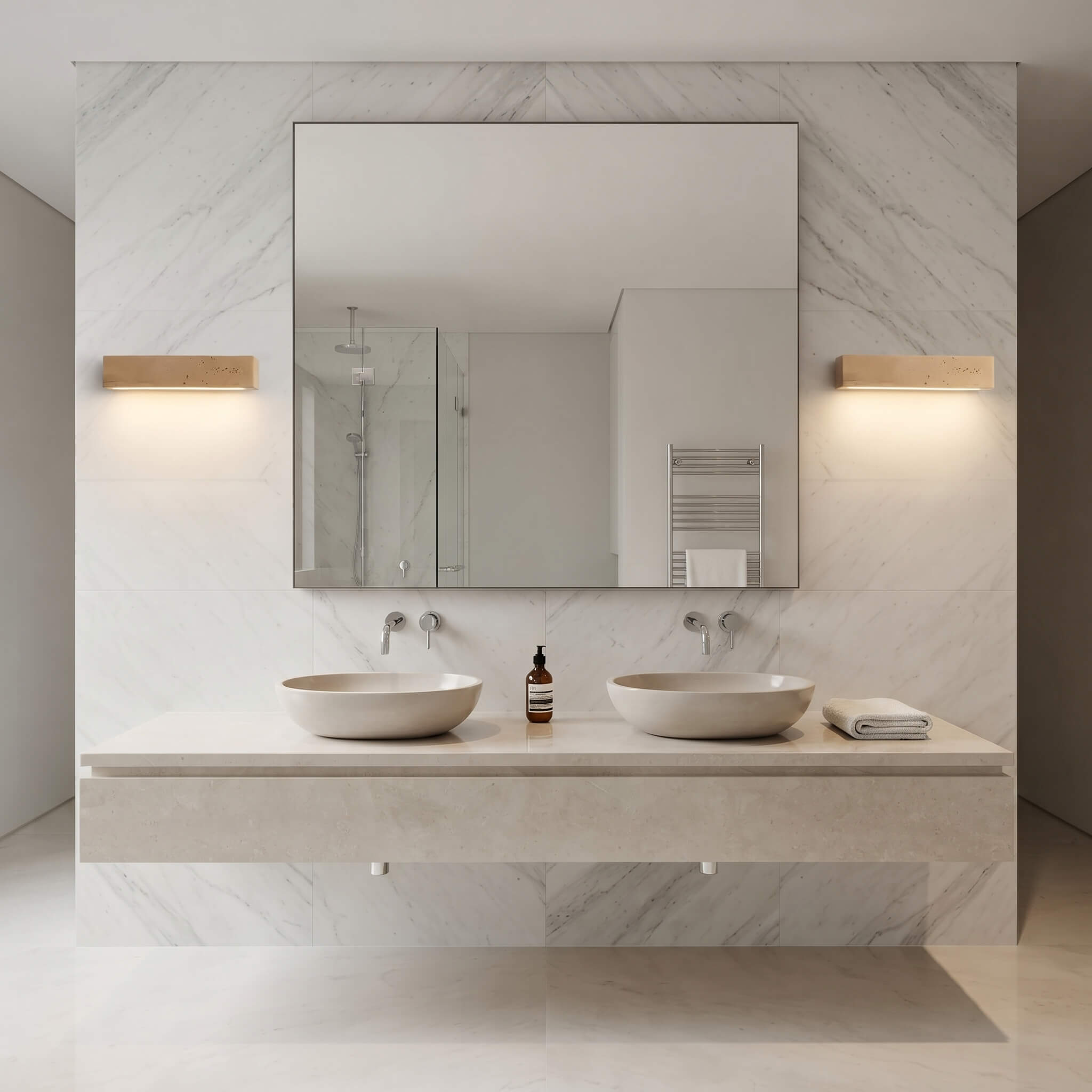 Travertine Stone Wabi-Sabi Wall Sconce