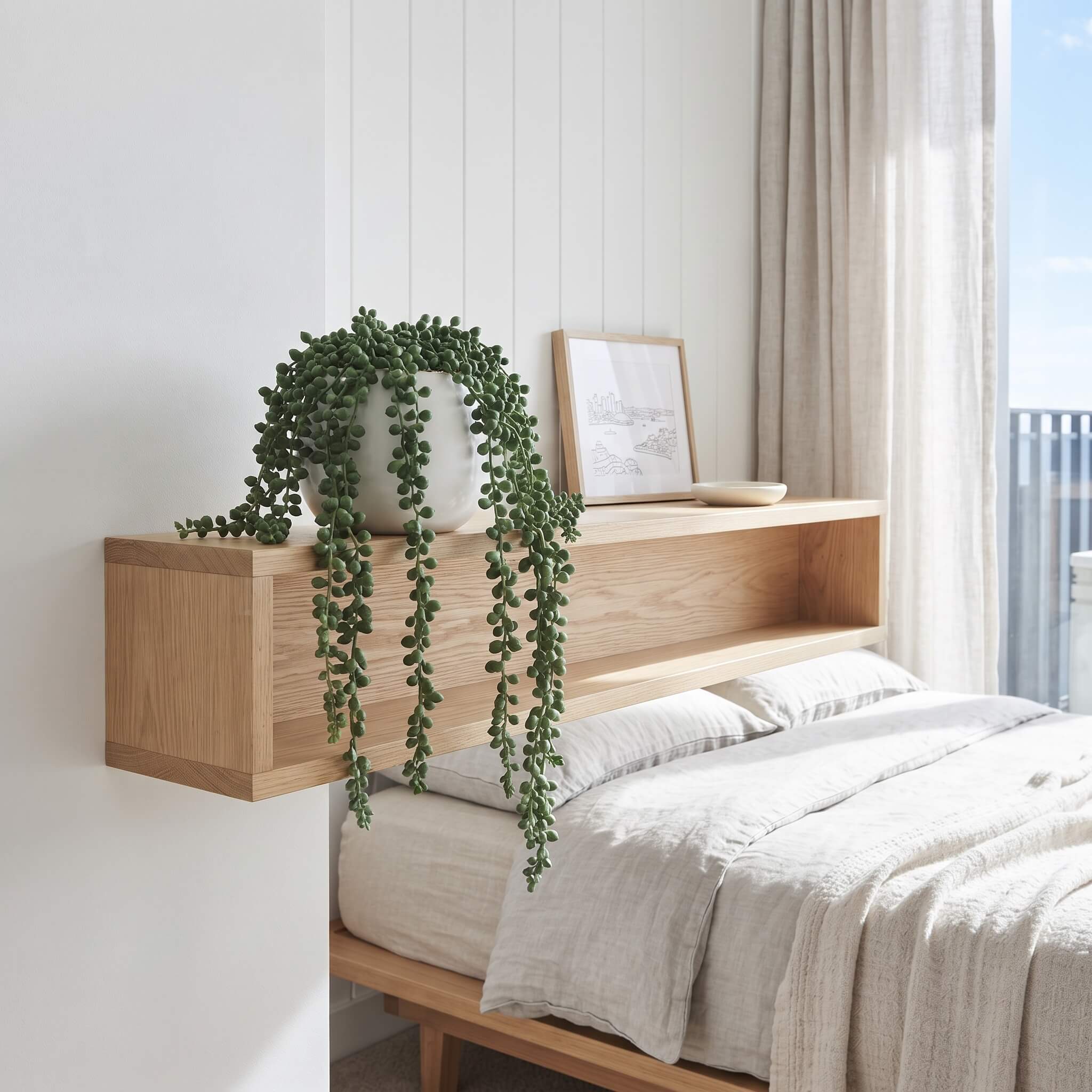 Faux String of Pearls Hanging Plant 40cm