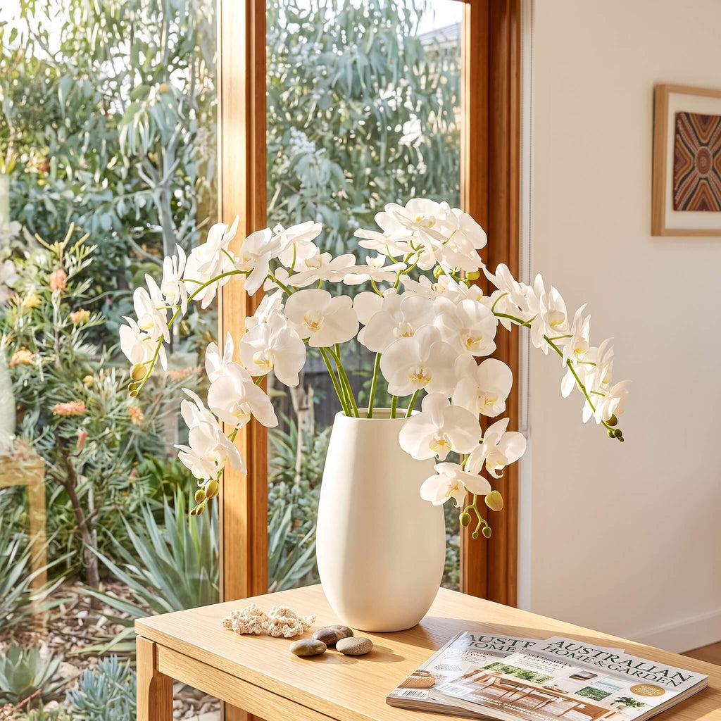 Faux Potted Phalaenopsis Orchid Arrangement 68cm
