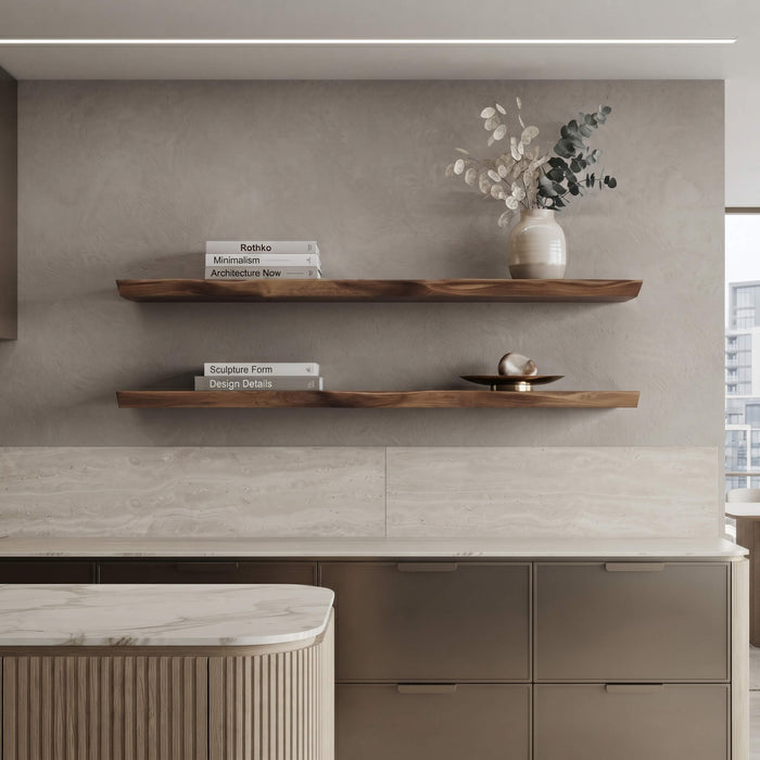 Camphor Wood Floating Wall Shelf