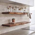 Camphor Wood Floating Wall Shelf