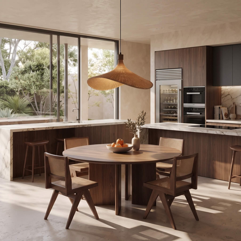 Japandi Bamboo Rattan Pendant Light